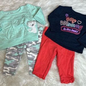 Infant 0-3 months outfits Camo with snow leopard & my mommy is the best